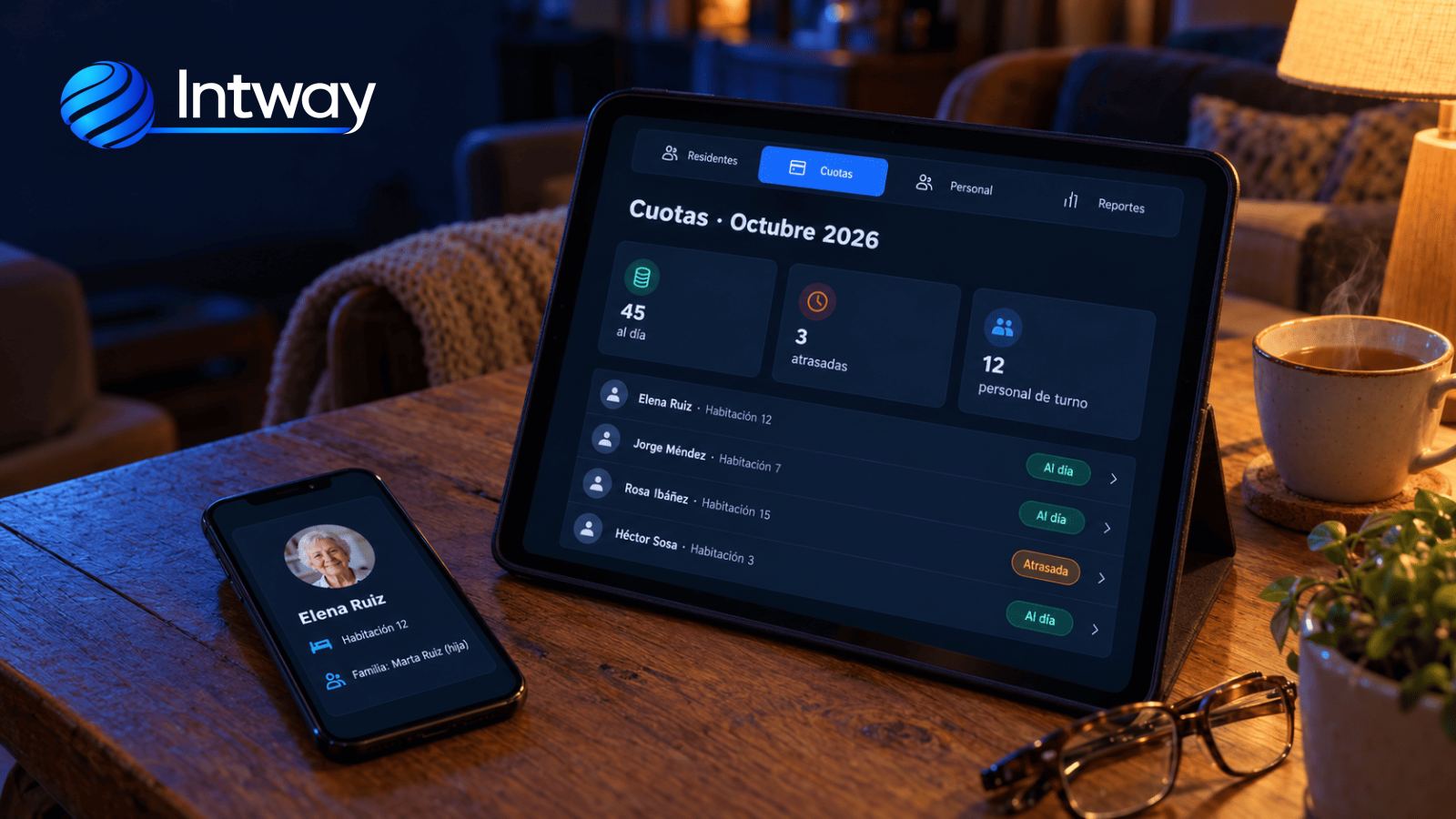 Intway management software for residential care homes